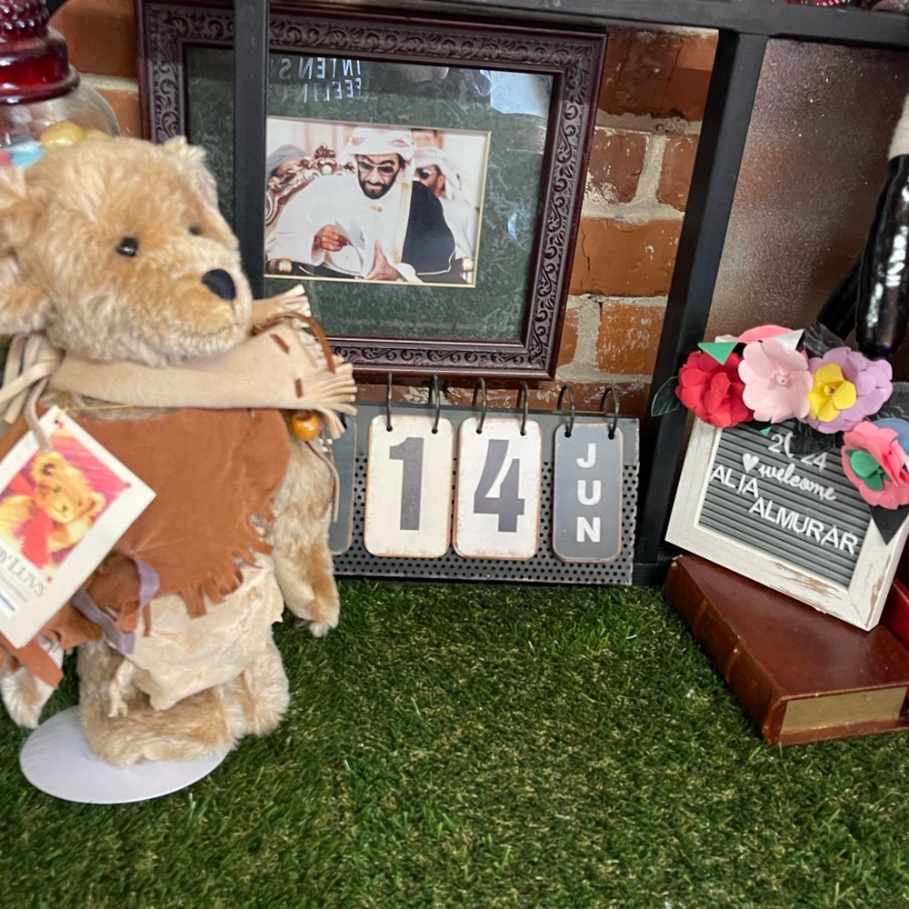 Cherokee with leather Hyde bear collectible vintage